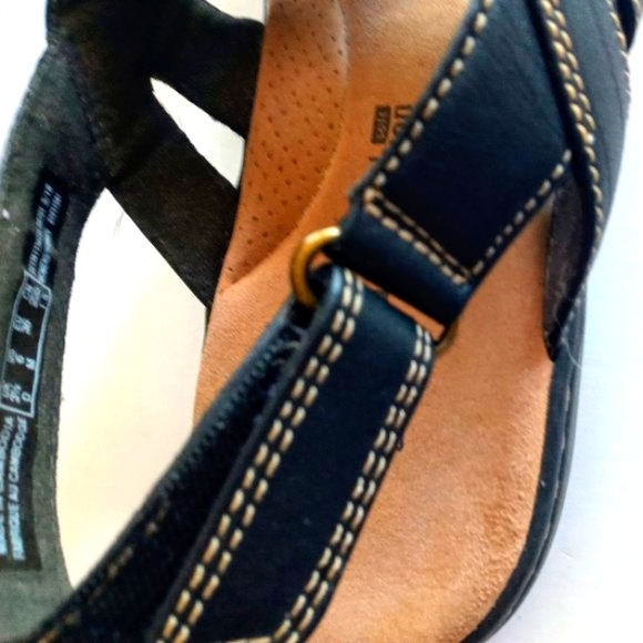 Clarks Sandals Brown Leather Comfort Walking Shoe - Picture 3 of 6